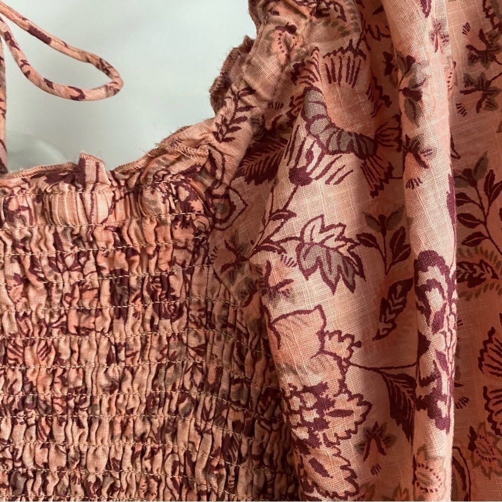 Free People Pink Floral Print Smock It To Me Mini Dress Small - Picture 6 of 16